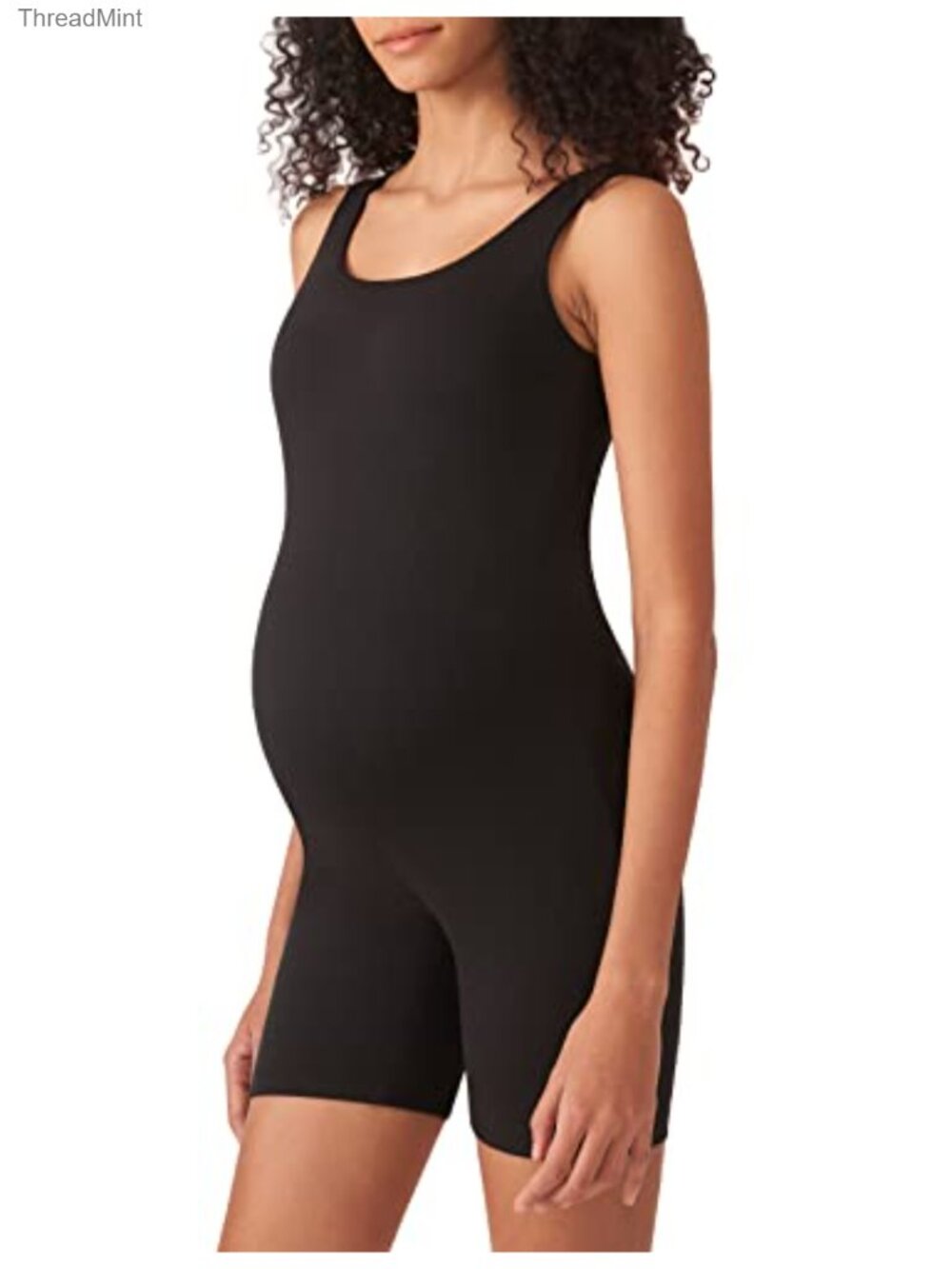 Maternity Romper Double Lined Jumpsuit Micro-Fiber Soft Fabric Belly Panel